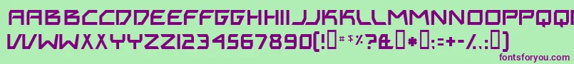 Шрифт BitingMyNails – фиолетовые шрифты на зелёном фоне