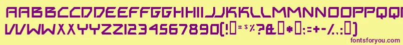 BitingMyNails-fontti – violetit fontit keltaisella taustalla