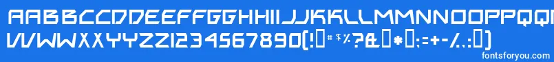 BitingMyNails Font – White Fonts on Blue Background