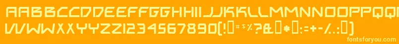 BitingMyNails Font – Yellow Fonts on Orange Background
