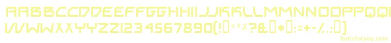 Шрифт BitingMyNails – жёлтые шрифты на белом фоне