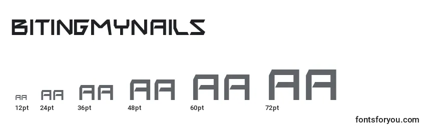 BitingMyNails Font Sizes