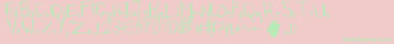 VirmeentKirrrl Font – Green Fonts on Pink Background