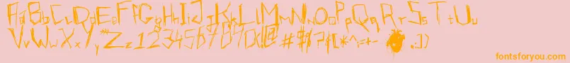 VirmeentKirrrl Font – Orange Fonts on Pink Background