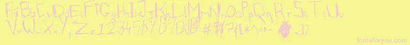 VirmeentKirrrl Font – Pink Fonts on Yellow Background