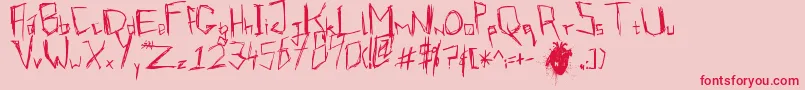VirmeentKirrrl Font – Red Fonts on Pink Background