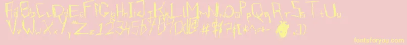 VirmeentKirrrl Font – Yellow Fonts on Pink Background