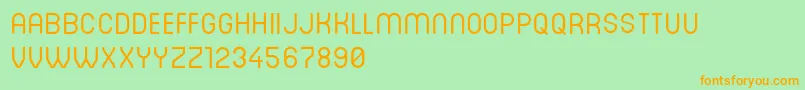 DinastiRegular Font – Orange Fonts on Green Background