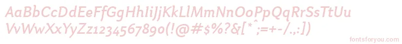 OtariMediumitalic Font – Pink Fonts on White Background