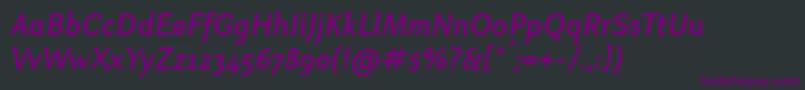 OtariMediumitalic Font – Purple Fonts on Black Background