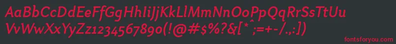 fuente OtariMediumitalic – Fuentes Rojas Sobre Fondo Negro