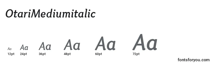 Размеры шрифта OtariMediumitalic