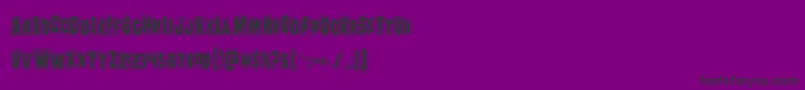 フォントLeatherfaceacad – 紫の背景に黒い文字