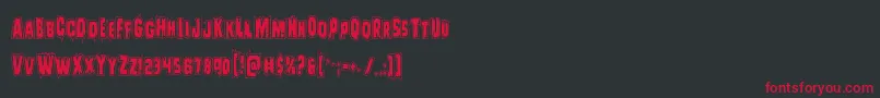 Leatherfaceacad Font – Red Fonts on Black Background