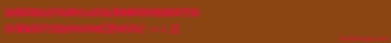 Leatherfaceacad Font – Red Fonts on Brown Background