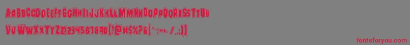 Leatherfaceacad Font – Red Fonts on Gray Background