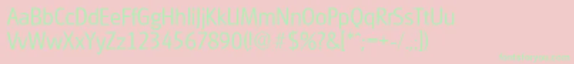 GlasgowserialLightRegular Font – Green Fonts on Pink Background