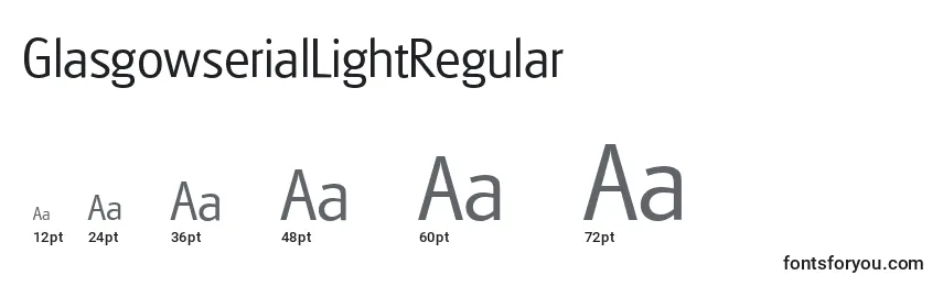 GlasgowserialLightRegular Font Sizes