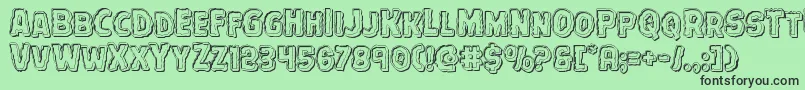 Terrorbabbleengrave Font – Black Fonts on Green Background