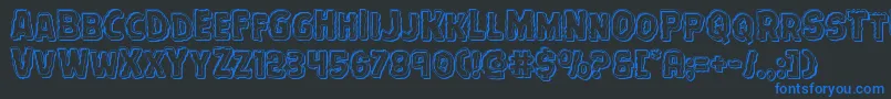 Terrorbabbleengrave Font – Blue Fonts on Black Background