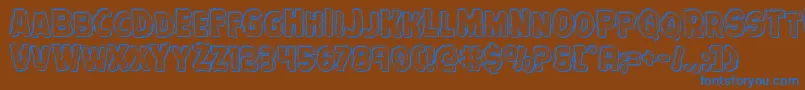 Terrorbabbleengrave Font – Blue Fonts on Brown Background