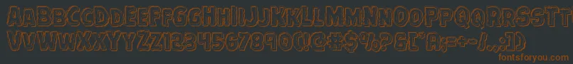 Terrorbabbleengrave Font – Brown Fonts on Black Background