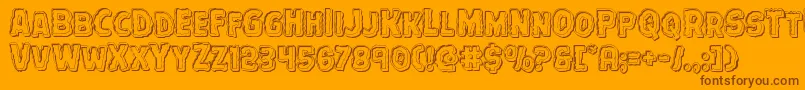 More about Terrorbabbleengrave Font Terrorbabbleengrave Font – Brown Fonts on Orange Background