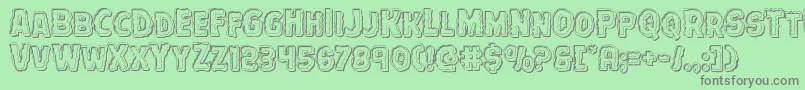 Terrorbabbleengrave Font – Gray Fonts on Green Background
