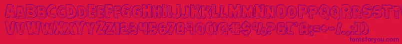 Terrorbabbleengrave Font – Purple Fonts on Red Background