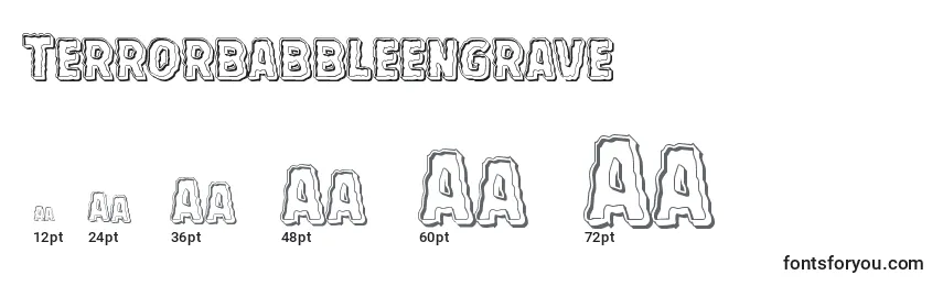 Размеры шрифта Terrorbabbleengrave