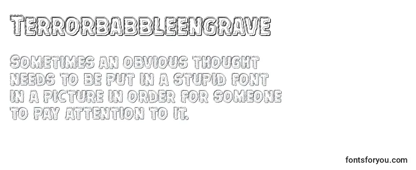 Review of the Terrorbabbleengrave Font