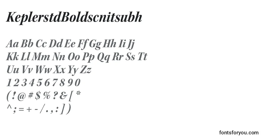 KeplerstdBoldscnitsubh Font – alphabet, numbers, special characters