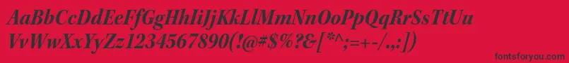 KeplerstdBoldscnitsubh Font – Black Fonts on Red Background