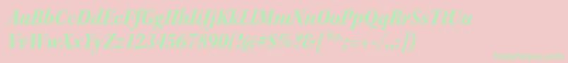 KeplerstdBoldscnitsubh Font – Green Fonts on Pink Background