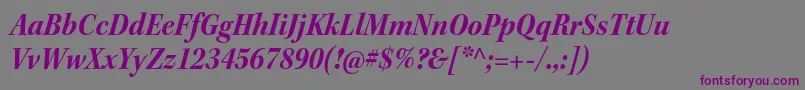 KeplerstdBoldscnitsubh Font – Purple Fonts on Gray Background