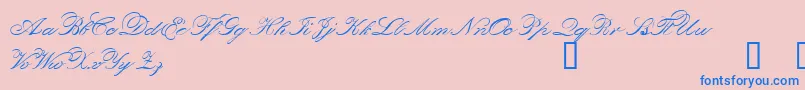 Orphd Font – Blue Fonts on Pink Background