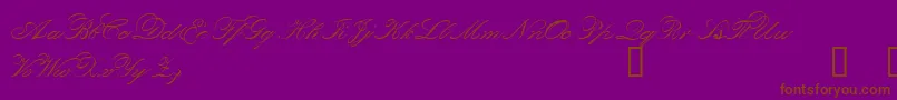 Orphd-fontti – ruskeat fontit violetilla taustalla