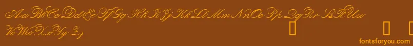 Orphd Font – Orange Fonts on Brown Background