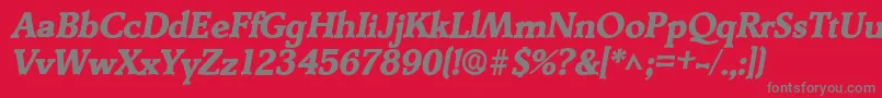 DerringerlhBoldItalic Font – Gray Fonts on Red Background