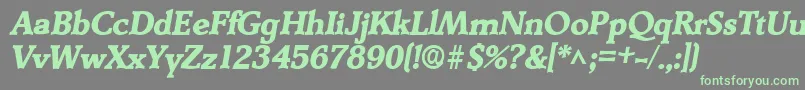 DerringerlhBoldItalic Font – Green Fonts on Gray Background
