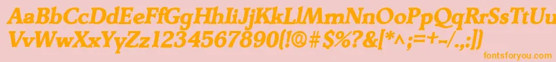 DerringerlhBoldItalic Font – Orange Fonts on Pink Background