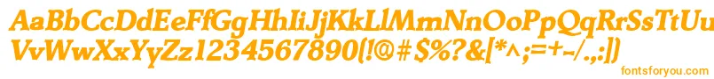 DerringerlhBoldItalic-Schriftart – Orangefarbene Schriften