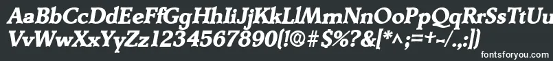 DerringerlhBoldItalic-Schriftart – Weiße Schriften auf schwarzem Hintergrund