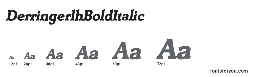 DerringerlhBoldItalic Font Sizes