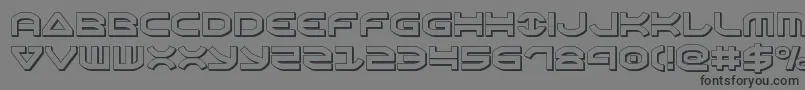 Oberon3D Font – Black Fonts on Gray Background