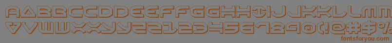 Oberon3D Font – Brown Fonts on Gray Background
