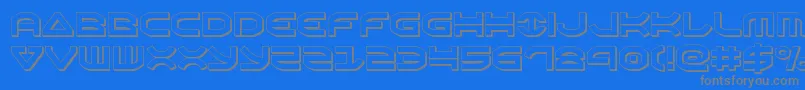 Oberon3D Font – Gray Fonts on Blue Background