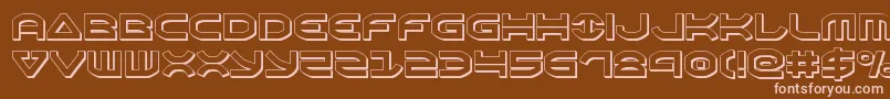 Oberon3D-Schriftart – Rosa Schriften auf braunem Hintergrund