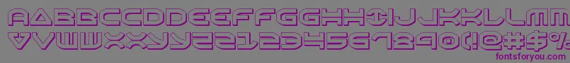 Oberon3D Font – Purple Fonts on Gray Background