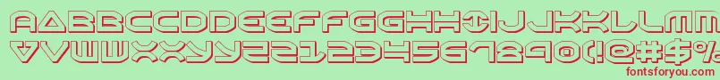Oberon3D Font – Red Fonts on Green Background